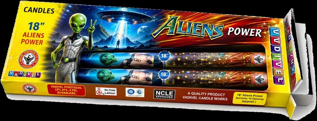 Aliens Power 18" Candle — Vadivel